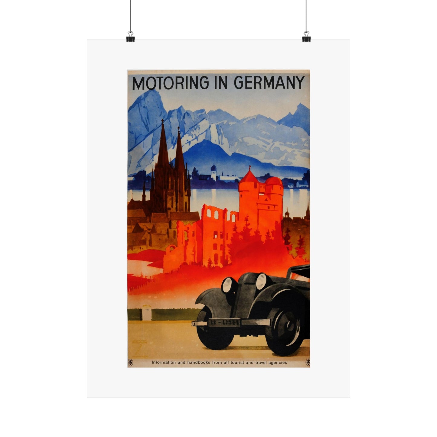 Motoring In Germany Matte Poster