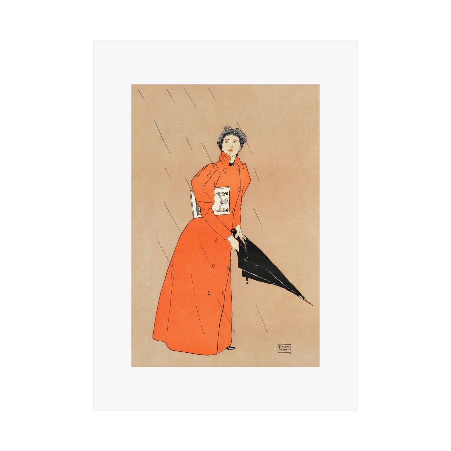 Woman In The Orange Raincoat