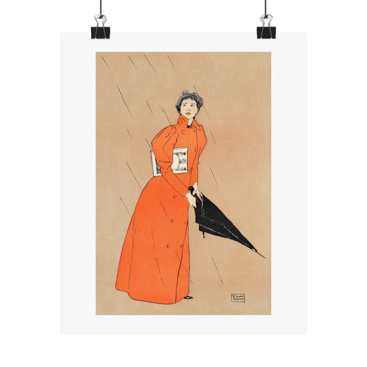 Woman In The Orange Raincoat