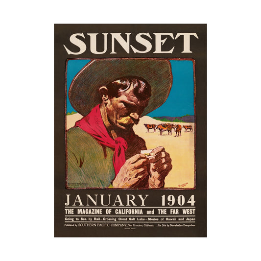 Cowboy Sunset 1904