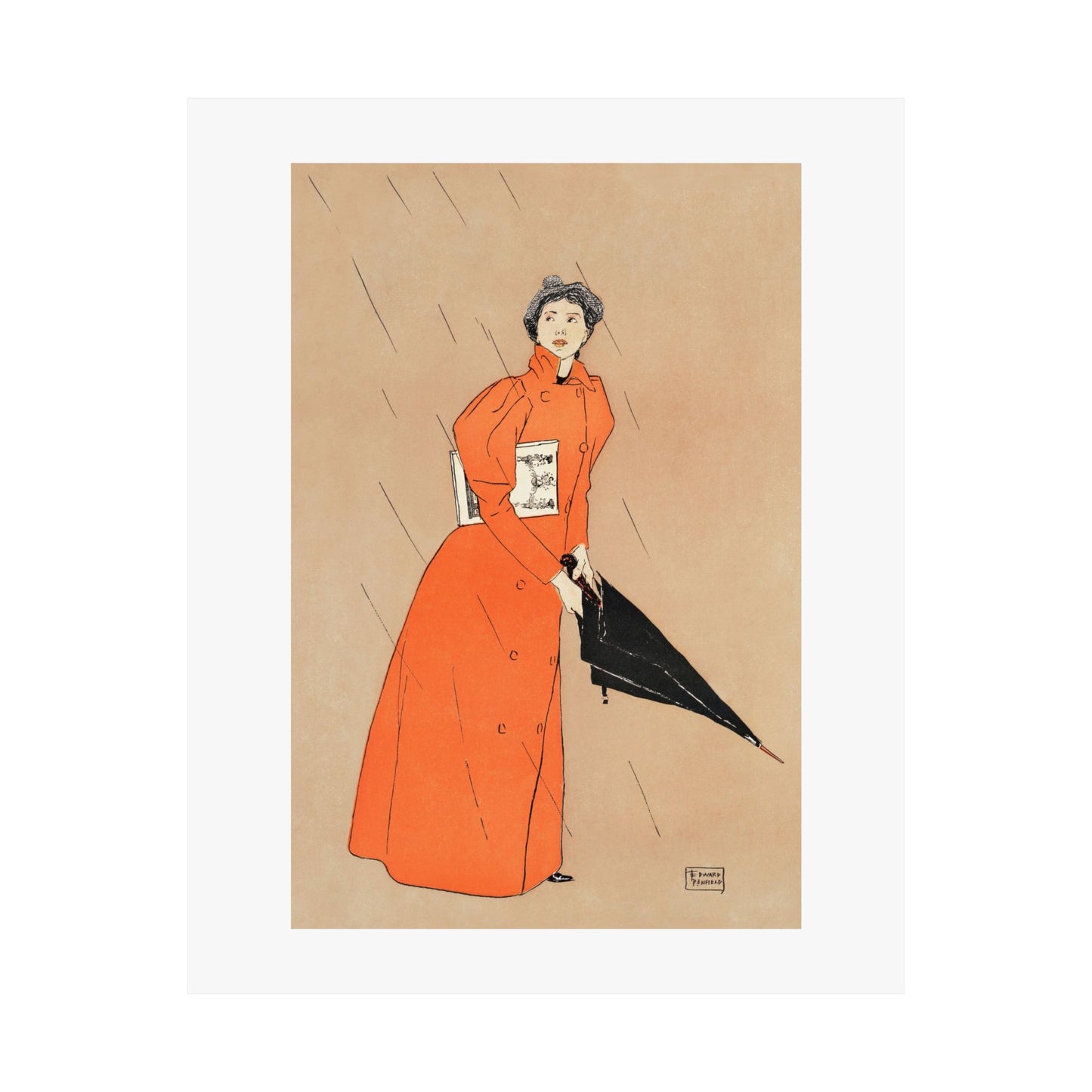 Woman In The Orange Raincoat