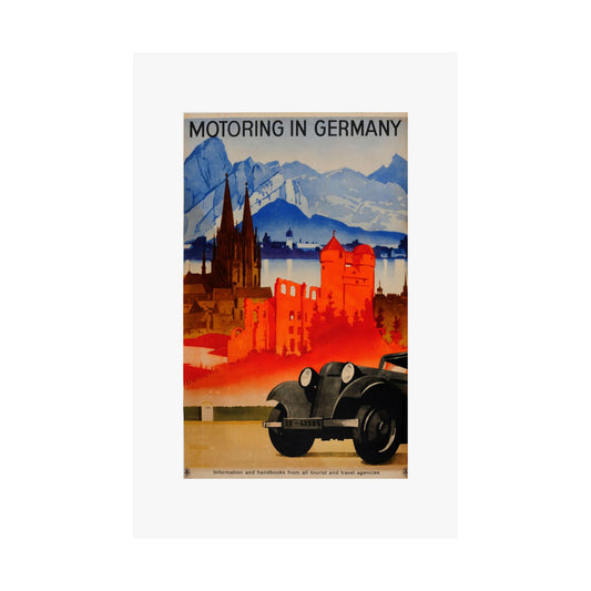 Motoring In Germany Matte Poster